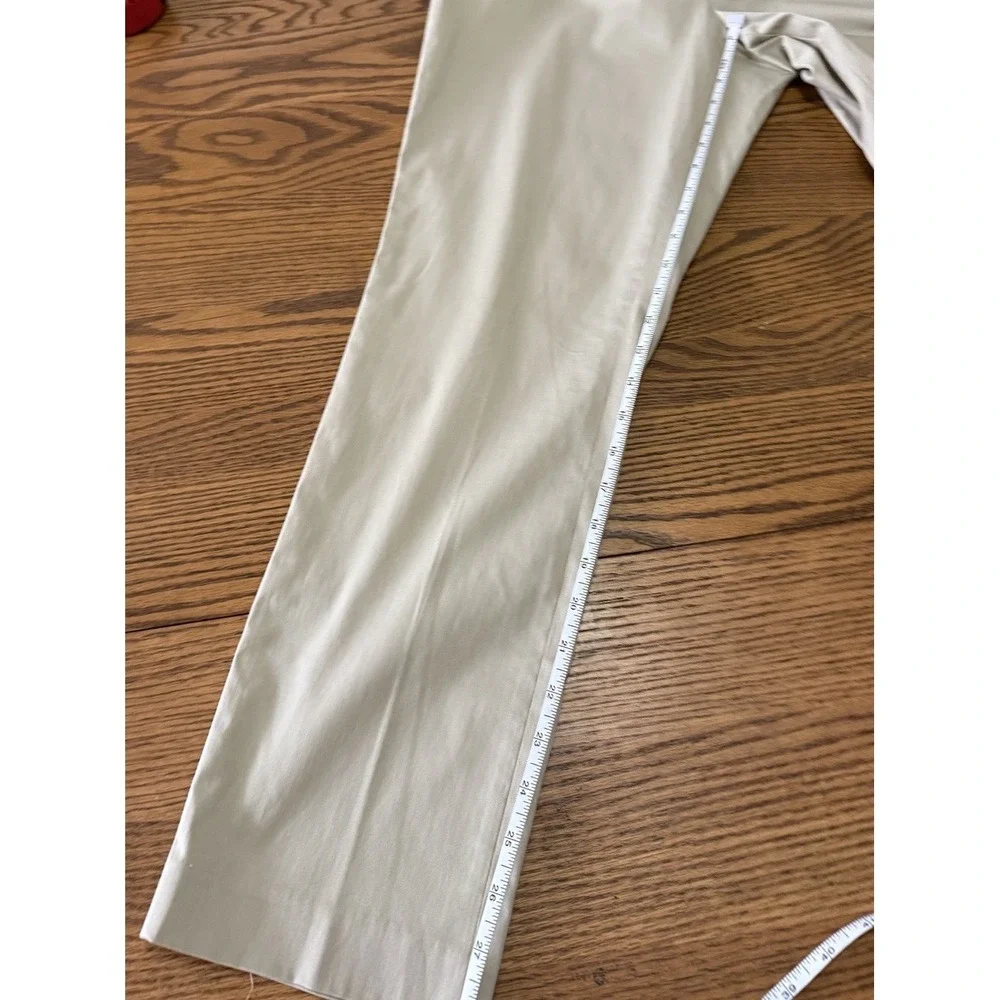Michael Kors Pants Womens Sz 10 Tan Zip Pocket Slim Ankle Stretch Preppy Classic